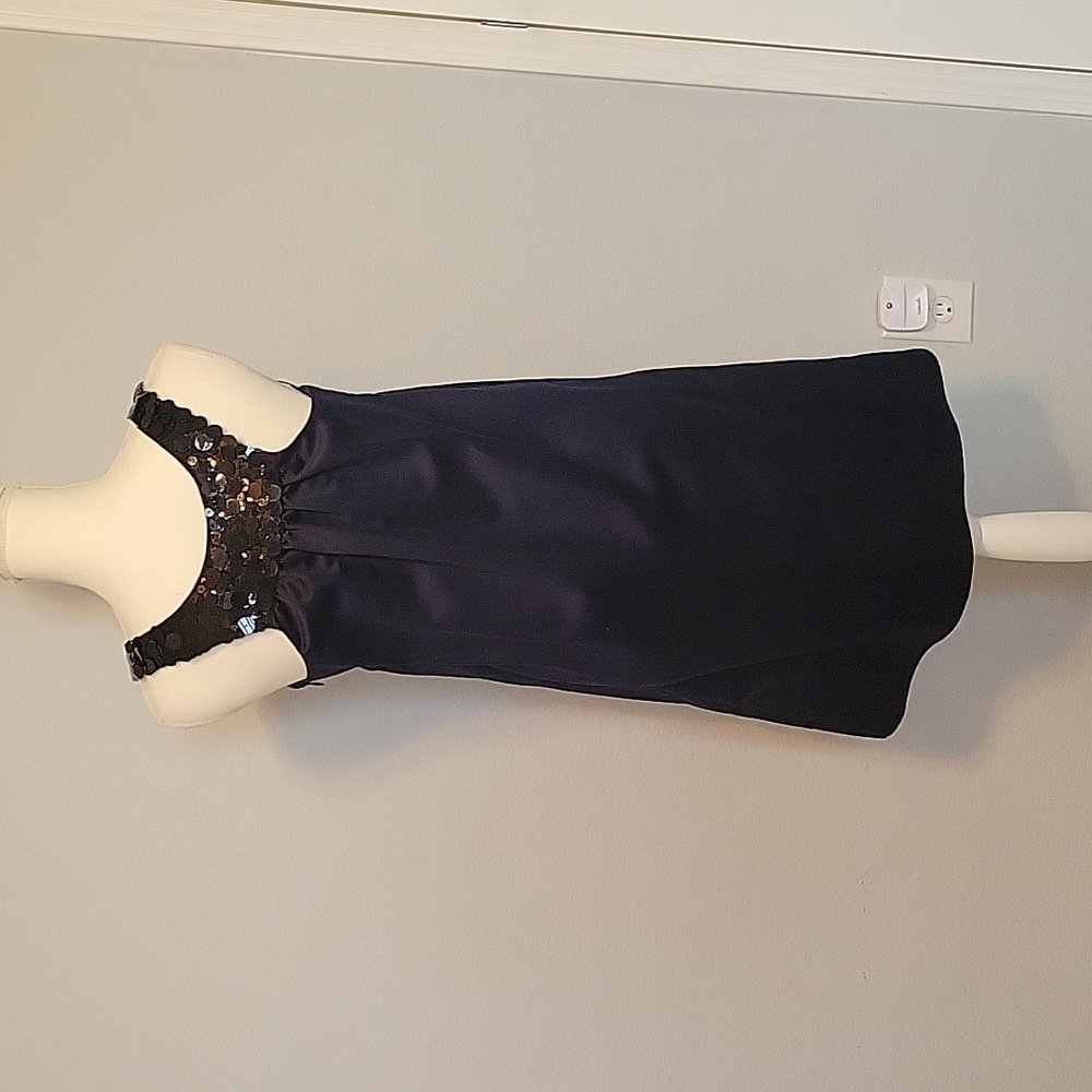 Simply Vera Vera Wang Navy Dress with Sequin Straps ,Size 4 - Picture 6 of 9